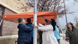 Peace pole dedicated at Joliet Mitchell Center to be symbol of hope against violence