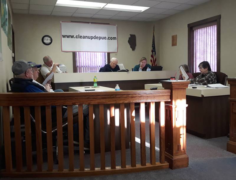Members of the DePue Citizens Advisory Group meet Wednesday, March 29, 2023, for an update on the Environmental Protection Agency's DePue Superfund site.