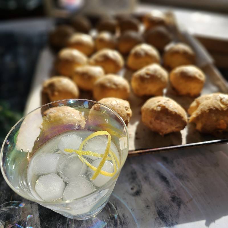 One of Hejl's favorite French delicacies to create gougère, a savory cream puff made of choux dough mixed with cheese. Hejl typically uses gruyère