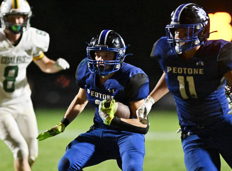 Peotone's Chase Rivera in action during a conference game against Coal City on Friday, Sep 27, 2024 at Peotone. (Dean Reid for Shaw Local News)