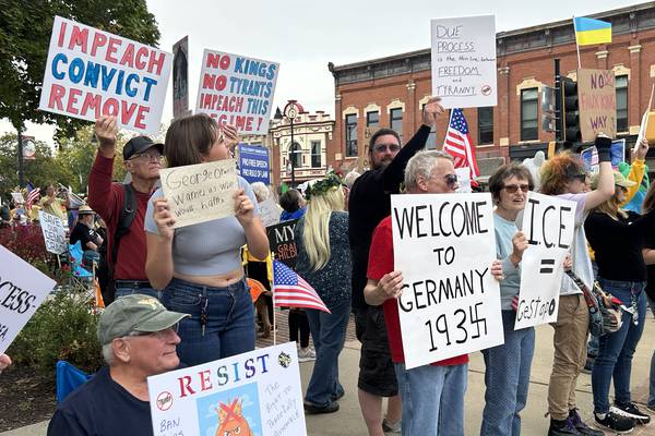 Hundreds turn out at Oregon’s No Kings rally to protest Trump policies