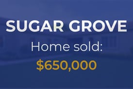 Sale closed in Sugar Grove: $650,000 for a single-family home