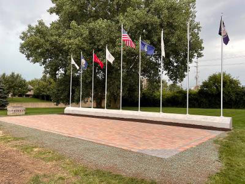 The new DeKalb Elks Veteran’s Memorial (shown here) along South Annie Glidden Road in DeKalb will be dedicated during a public ceremony Oct. 1, and the community is invited. The ceremony will take place at 10 a.m. Saturday, Oct. 1, 2022 at the memorial, 209 S. Annie Glidden Road in DeKalb. (Photo provided by Michael Embrey)