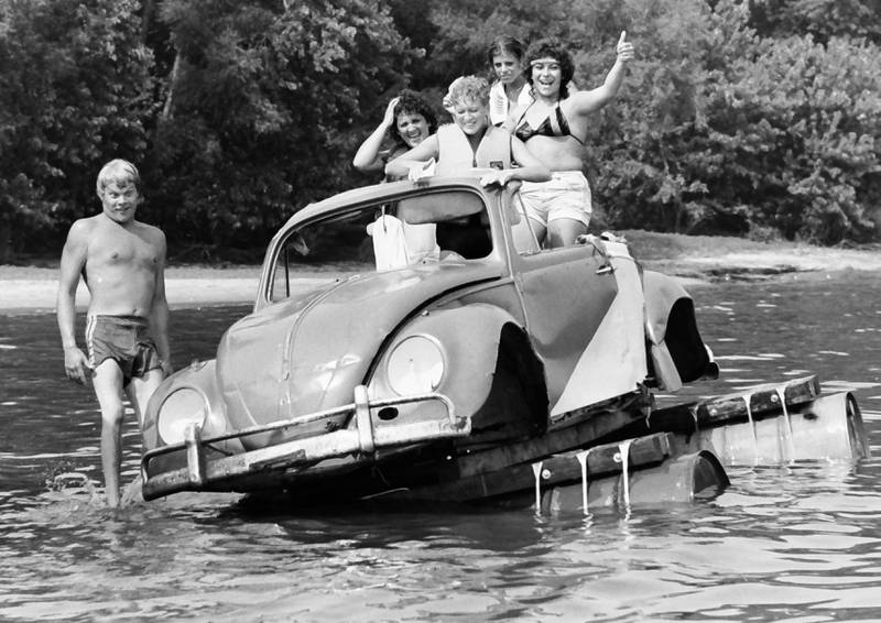 The Anything That Floats races were held from 1978-1986 each year in Peru. Contestants received a free case of Old Style beer upon entering. The rules were simple. To enter, participants needed to build a raft less than 50 feet in length and each person had to have a life jacket on board whether you wore it or not. A rope had to be attached to the raft for towing. Rafts were made from styrofoam, inter tubes or barrels. A minimum of two paddles were required on the float. Rafts were launched at the Starved Rock Boat Ramp and finished at the Peru boat launch area. Over time, the event grew and got to big and out of control that organizers had to scrap it. This photo was found in the La Salle NewsTribune archives.