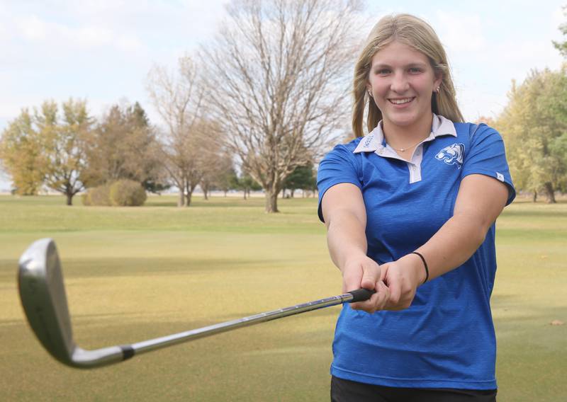 Princeton's Reese Reviglio poses for a photo on Wednesday, Oct. 30, 2024 at Wayton Hills Golf Course. Reviglio is the BCR 2024 female golfer of the year.