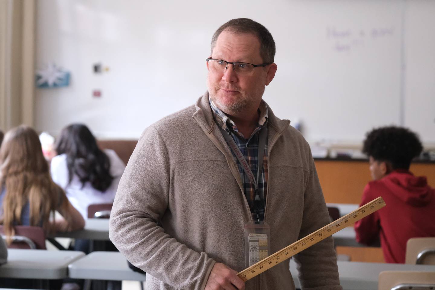 Joseph Williams spent his entire 33-year career teaching science at Lockport Township High School and will retire at the end of the 2021-2022 school year. He also served as head wrestling coach for 21 years. Wednesday, April 20, 2022, in Lockport.