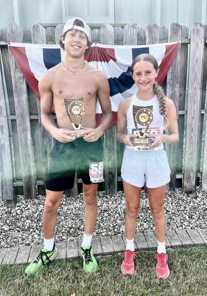 Cayden Bouxsein and Annie Judd were the winners of the 2025 Hennepin 5K on Friday.