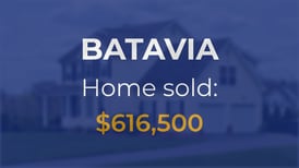Sale closed in Batavia: $616,500 for a single-family home