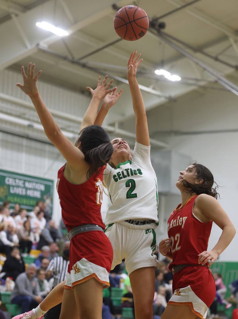 Providence’s Eilish Raines puts up a shot against Mother McAuley on Monday, Jan. 8th, 2024 in New Lenox.