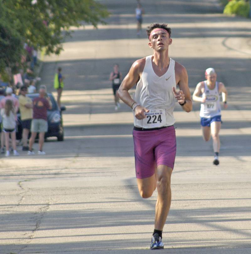 Dean Geiger of Dixon takes second in the Reagan Run 5K with a time of 16:25.33. The Reagan Run was held Saturday,  July 5, 2025. It was a highlight of the 61st annual Dixon Petunia Fest, which ran July 3-6.