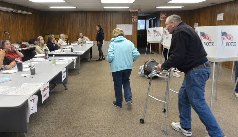 Voting was brisk at the Forreston Township Building on Tuesday, Nov. 5, 2024.