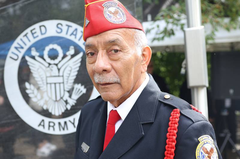 Army veteran Joe Olvera poses for a photo on Sunday, Sept. 17, in Channahon.