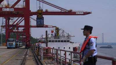 China says its exports to the US fell 35% in May, as trade talks are due to start in London