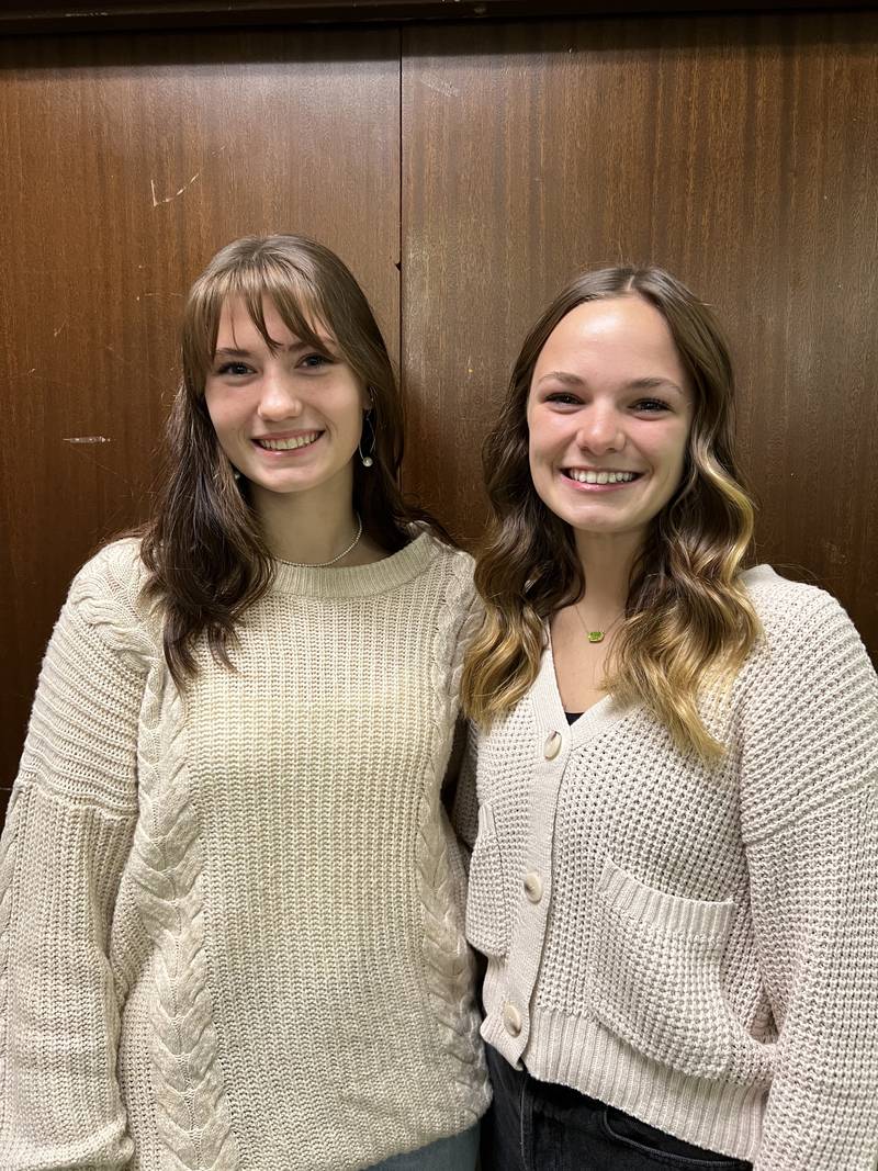 The Ottawa Sunrise Rotary Club recognized two seniors Morgan Stone, of Ottawa High School, and Ella Biggins, of Marquette Academy, as students of the month for October 2022.