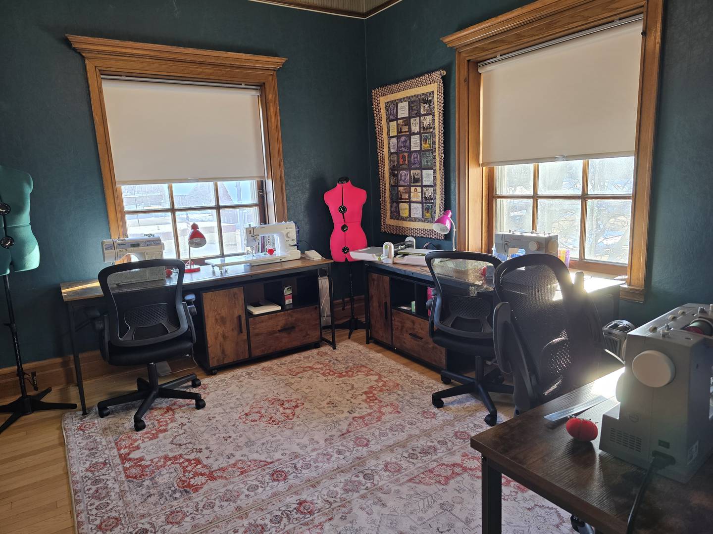 A view of the inside of the Fabric and Friends Room.