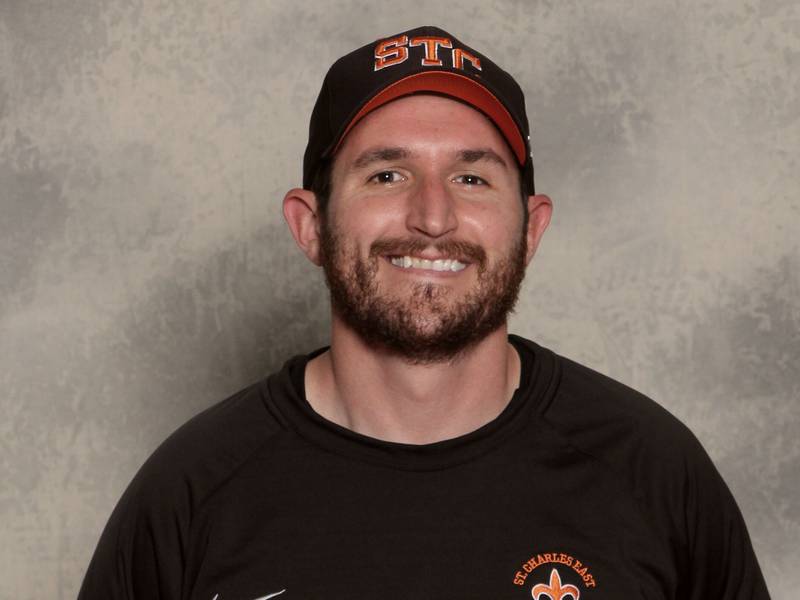 St. Charles East head football coach Nolan Possley.