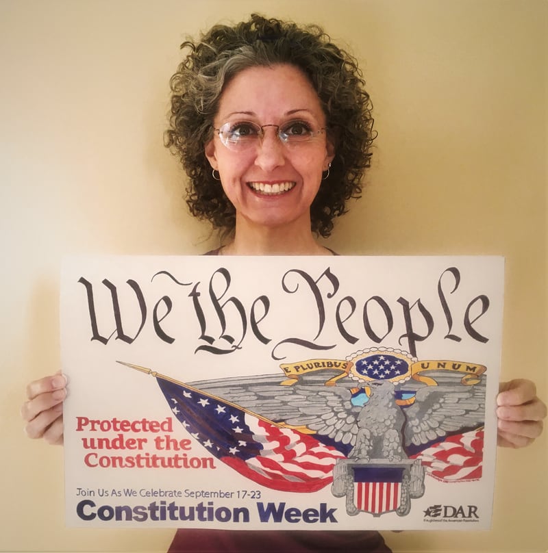 Elise Bittner, member of the Chief Senachwine NSDAR Chapter, was awarded first place in the National Society Daughters of the American Revolution poster contest for Constitution Week.