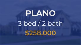 Plano: Single-family home goes for $258,000