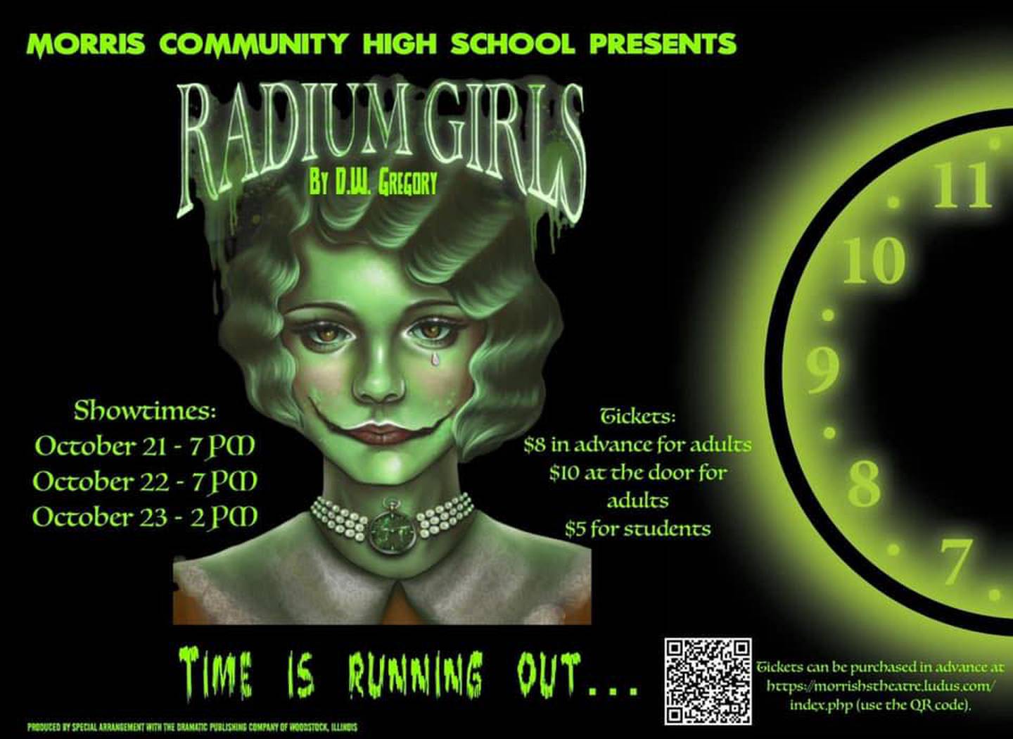 Morris Community High School is set to bring history back to life with their production of “Radium Girls” by D.W. Gregory.