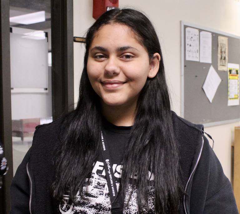 Serenity Palmer, a sophomore at Rock Falls High School, takes part in the Pathways Education Symposium on Friday, April 21, 2023, at Sauk Valley Community College.