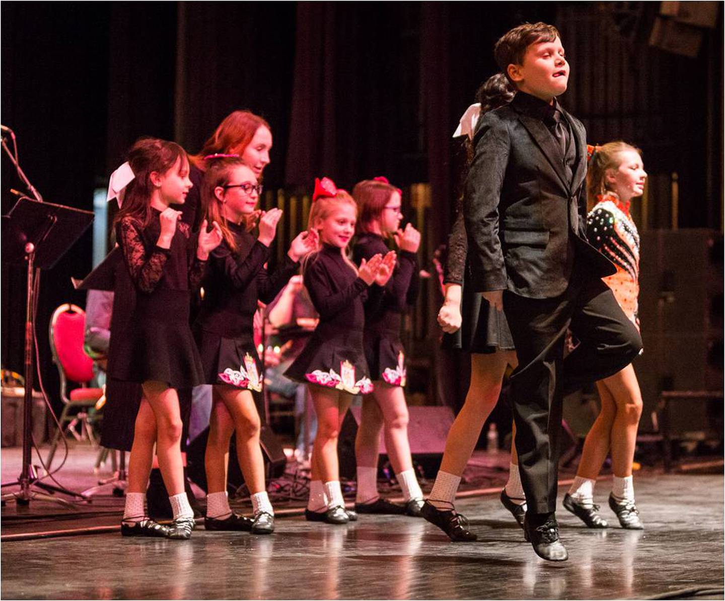 A group of students perform Irish dance at the Rialto Square Theatre in Joliet during "A Shamrockin' Good Time" in 2022. This year's show is March 16.