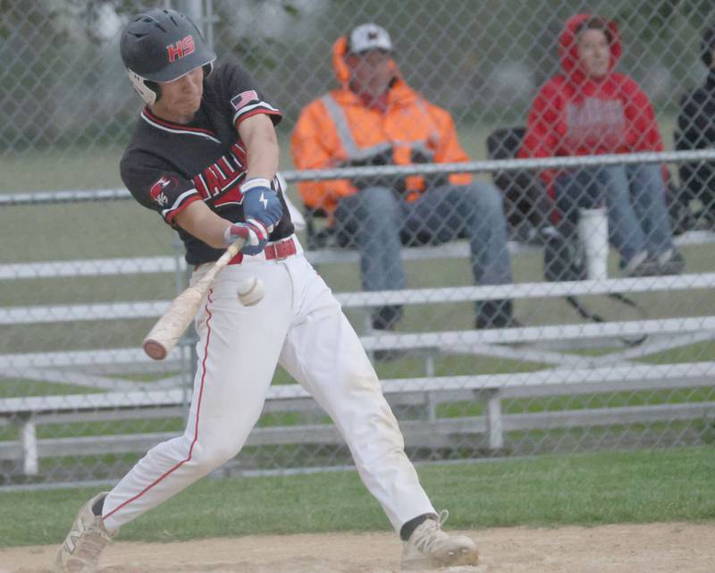 Henry-Senachwine's Carson Rowe smacks a home run on Tuesday, May 12, 2026 at Woodland High School.