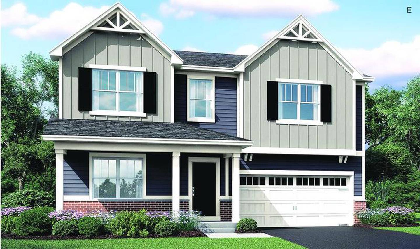 The proposed Winding Creek development in Batavia includes single-family homes as well as townhouses. Shown is one of the house designs. [Swipe left to see a townhouse design.]