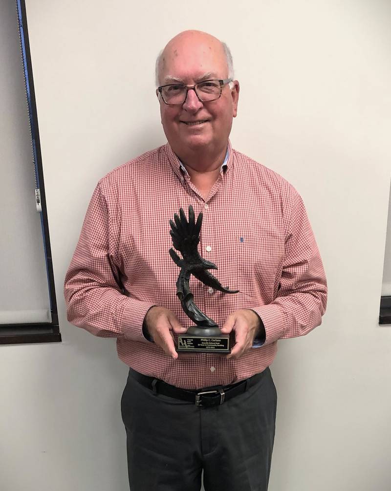Granville National Bank’s Philip C. Carlson was commemorated in November with an award from the Community Bankers Association of Illinois for 50 years in the banking industry.