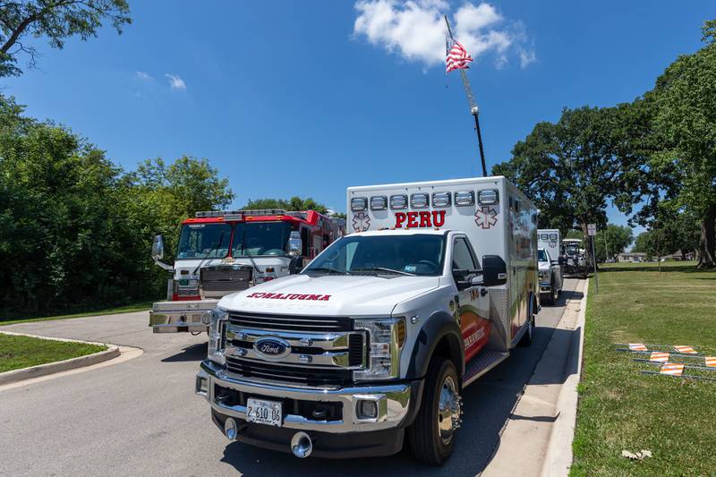 Peru first responders attend the Touch a Truck event on Saturday, June 28, 2025 at Centennial Park in Peru.