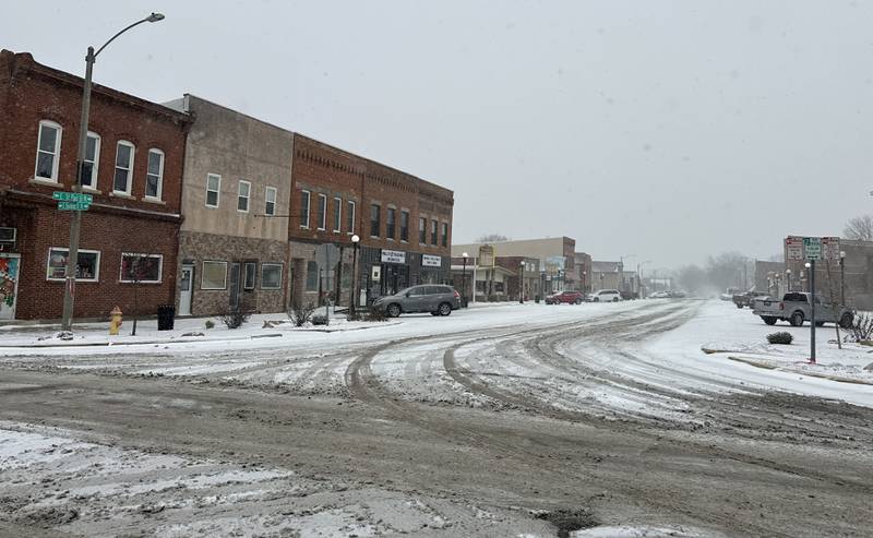 A view of St. Paul Street covered in snow on Wednesday, Feb. 12, 2025 downtown Spring Valley.