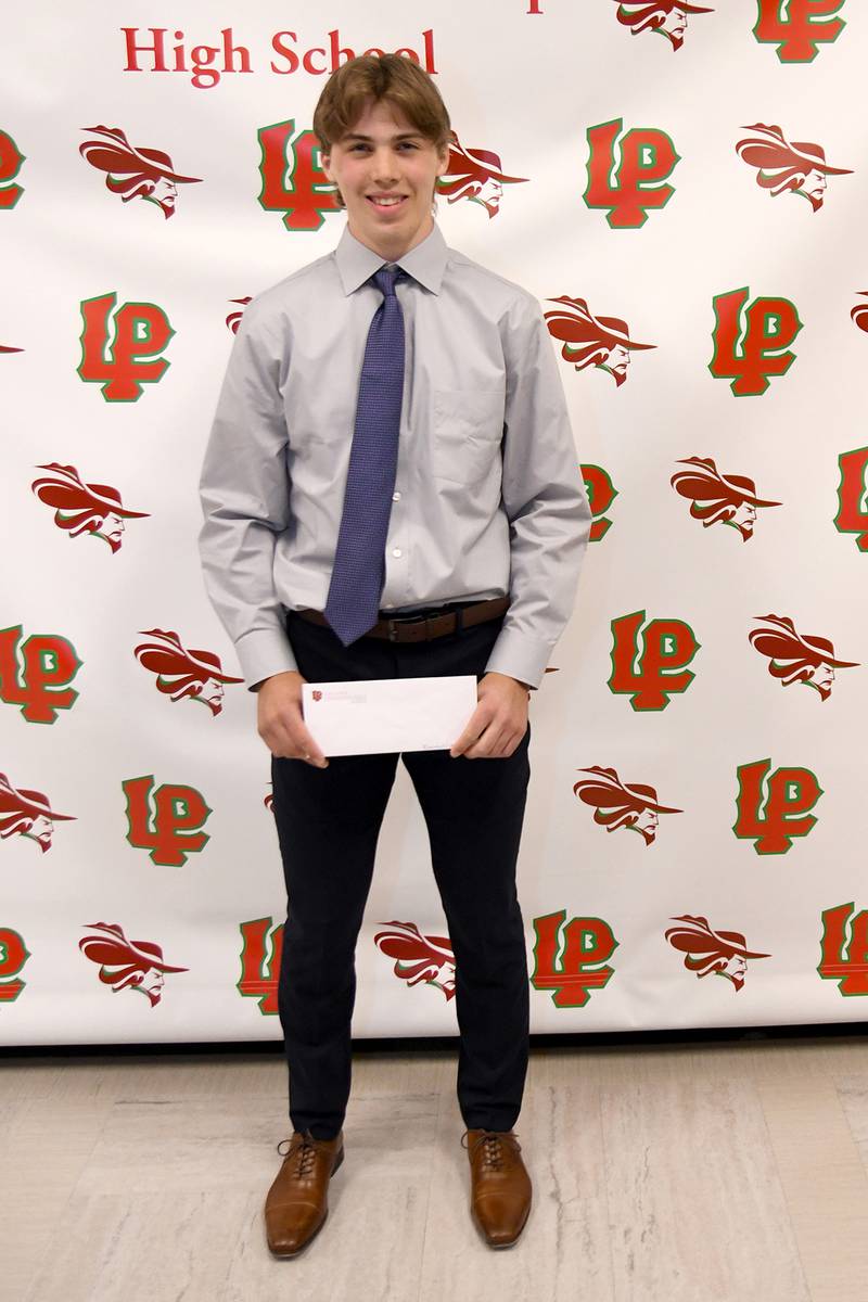 Seth Adams received the $1,000 William Plantan Football Scholarship. The scholarship is awarded to an L-P football player who exhibits a high standard of leadership and citizenship and who plans to attend a two-year or four-year college.