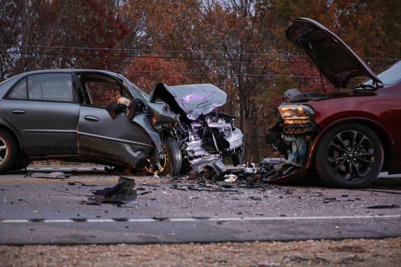 The Harvard Fire Protection District responded to a head-on crash on Route 14 on Sunday, Nov. 2, 2025. A child was ejected from a carseat and airlifted to an area hospital, officials said.