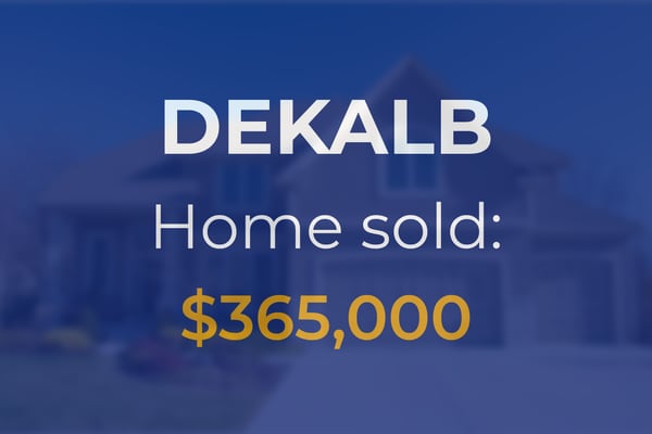 Sale closed in DeKalb: $365,000 for a single-family home