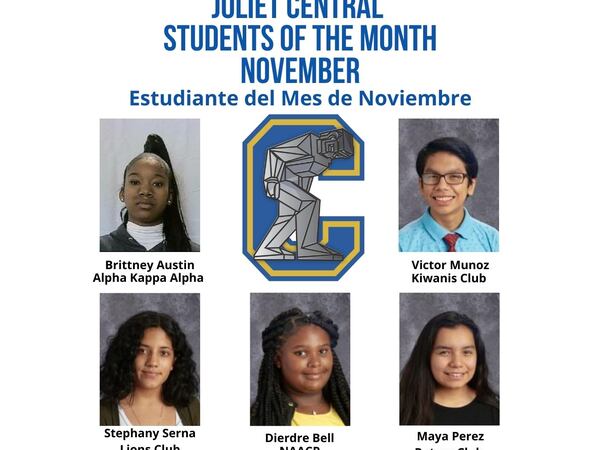 District 204 in Joliet announces its students of the month for November 2021