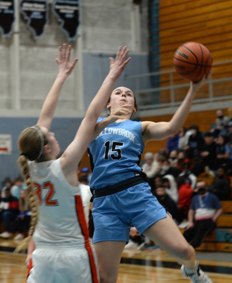 Willowbrook's Calli Kenny makes a basket during their regional game against Willowbrook Thursday Feb. 17, 2022.