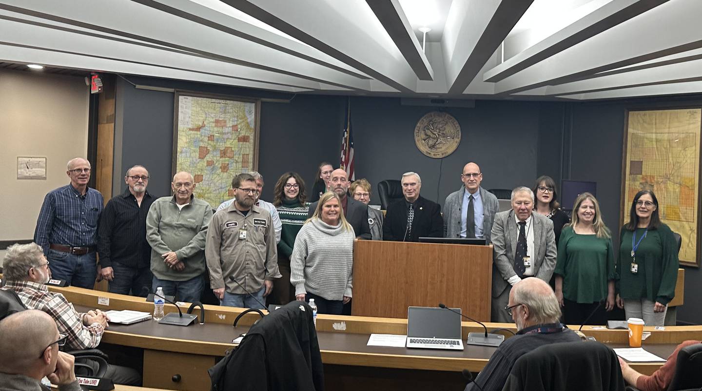 Members of the La Salle County Board pose for a photo on Monday, Dec. 2, 2024 at the La Salle County Government Complex in Ottawa.
