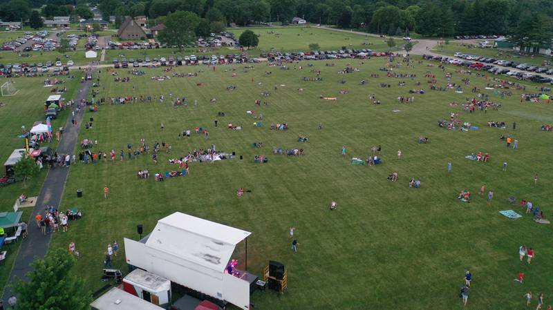 Over a thousand people gathered for the Fourth of July fireworks on Thursday, July 4, 2024 at Zearing Park in Princeton.