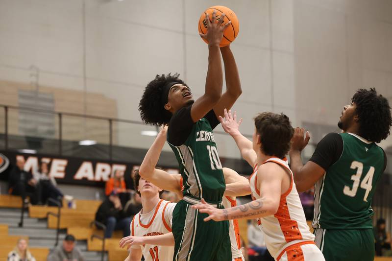 Plainfield Central’s Alexis Landfair takes a shot from the paint against Lincoln-Way West on Saturday, Jan 3, 2026 in New Lenox.