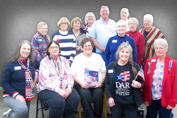 American Legion Commander Roger Masters speaks at Chief Senachwine DAR Chapter Meeting 