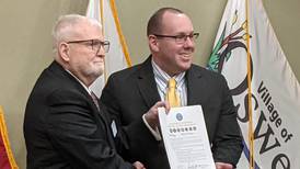 Village of Oswego signs statement of support for National Guard, Reserve military members