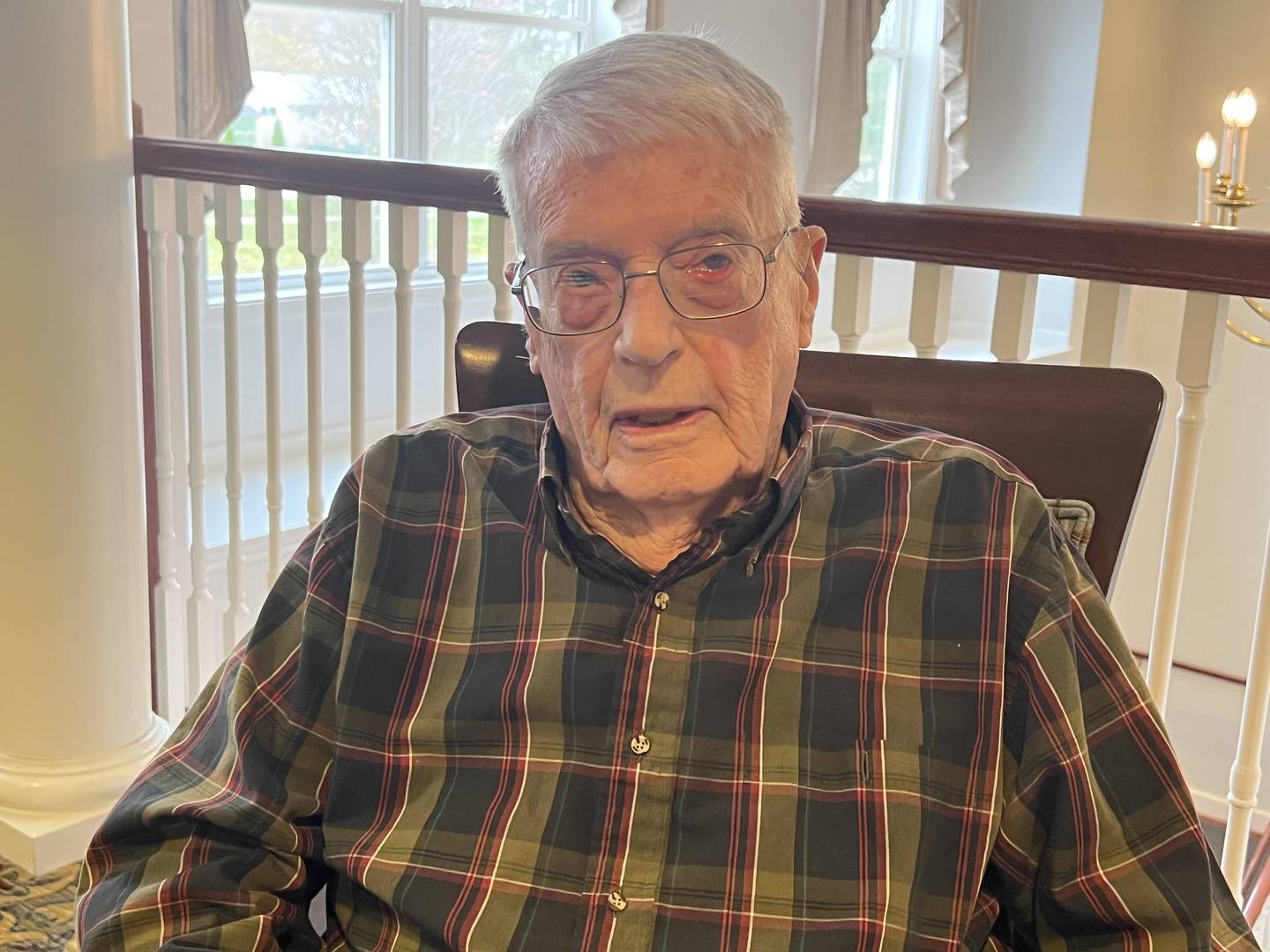 Ken Cooper, a veteran of World War 2, talks about his experience as a soldier on Nov. 4, 2022.