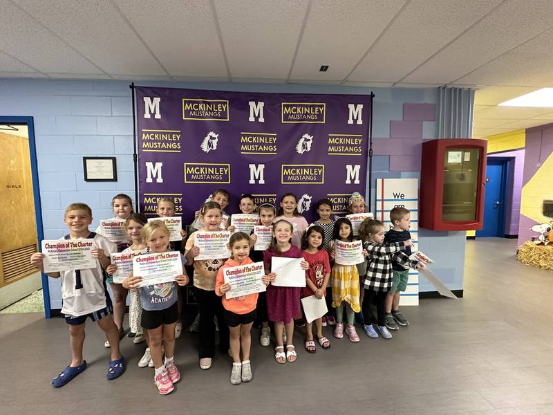 McKinley Elementary School in Ottawa announced its Champions of the Charter for September 2024. The students are honored are Tinlee N., Milly S., Addison S., Ellisyn L., Jade N., Brinley S., Danie B., Brooks N., Arya J., Mia M., Maci M., Brooke A., Declan H., Reagan B., Kessler K., Esme J., Danny B. and Kendall D.