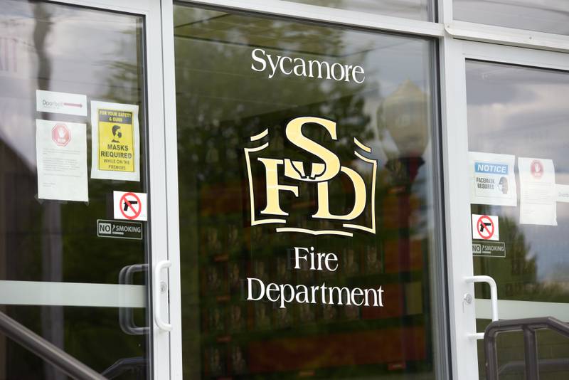 Sycamore Fire Department headquarters sign Sycamore, IL on Thursday, May 13, 2021.