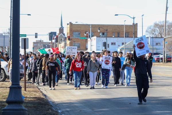 ‘We are stronger together’- Kankakee High School students walk out, protest ICE