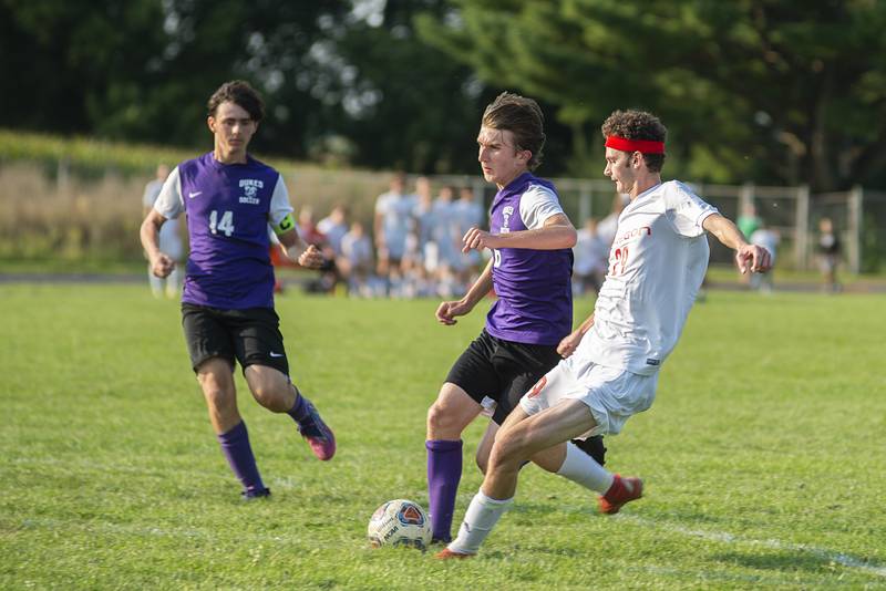 Oregon’s Miley Smith takes a shot towards the goal against Dixon on Wednesday, Sept. 14, 2022.