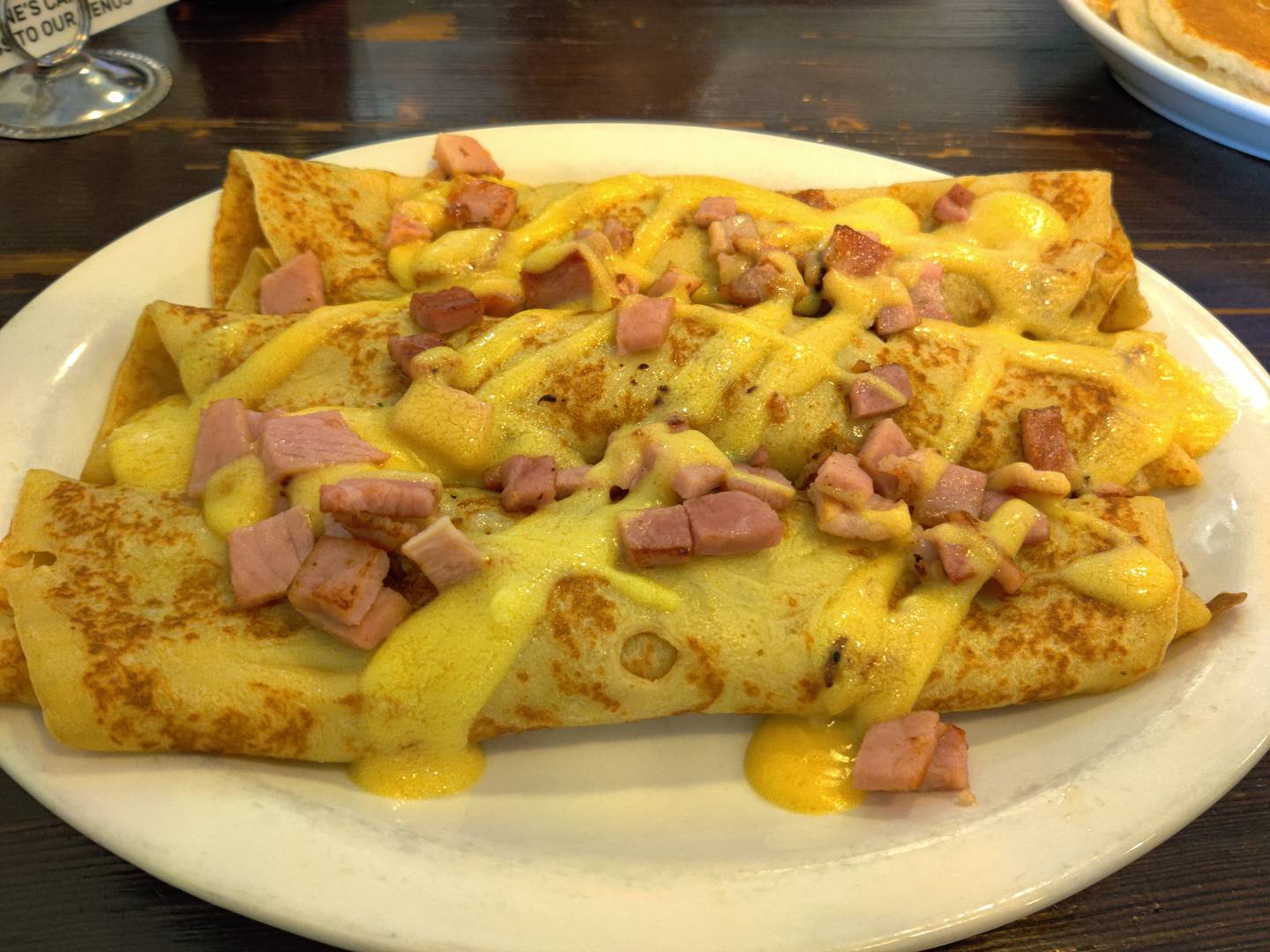 Ham and Swiss crepes at Honey Berry Pancakes and Cafe in South Elgin.