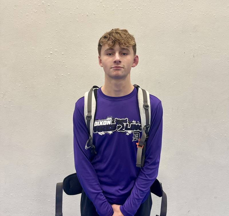 Dixon's Jack Ragan was one of multiple two-match winners during the team's triangular meet with Rochelle and Burlington Central on Tuesday night.