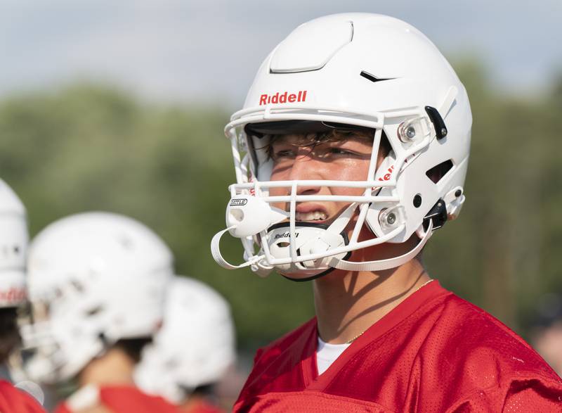 Marian Central's Christian Bentancur during a 7 on 7 football practice held on Thursday, July 21, 2022 at Crystal Lake Central High School. Ryan Rayburn for Shaw Local