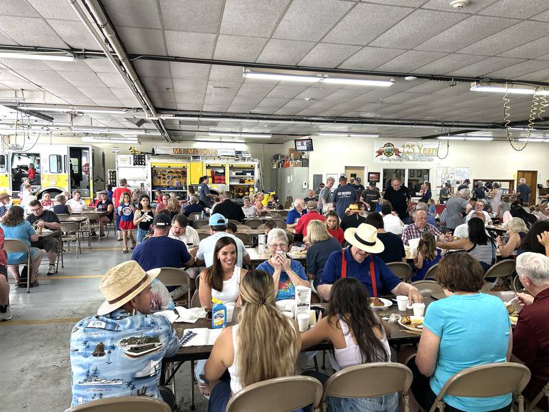 It was a packed house at the Mt. Morris Firefighters annual pancake breakfast on  Friday morning, July 4, 2025. The event is an annual fundraiser for the fire protection district.
