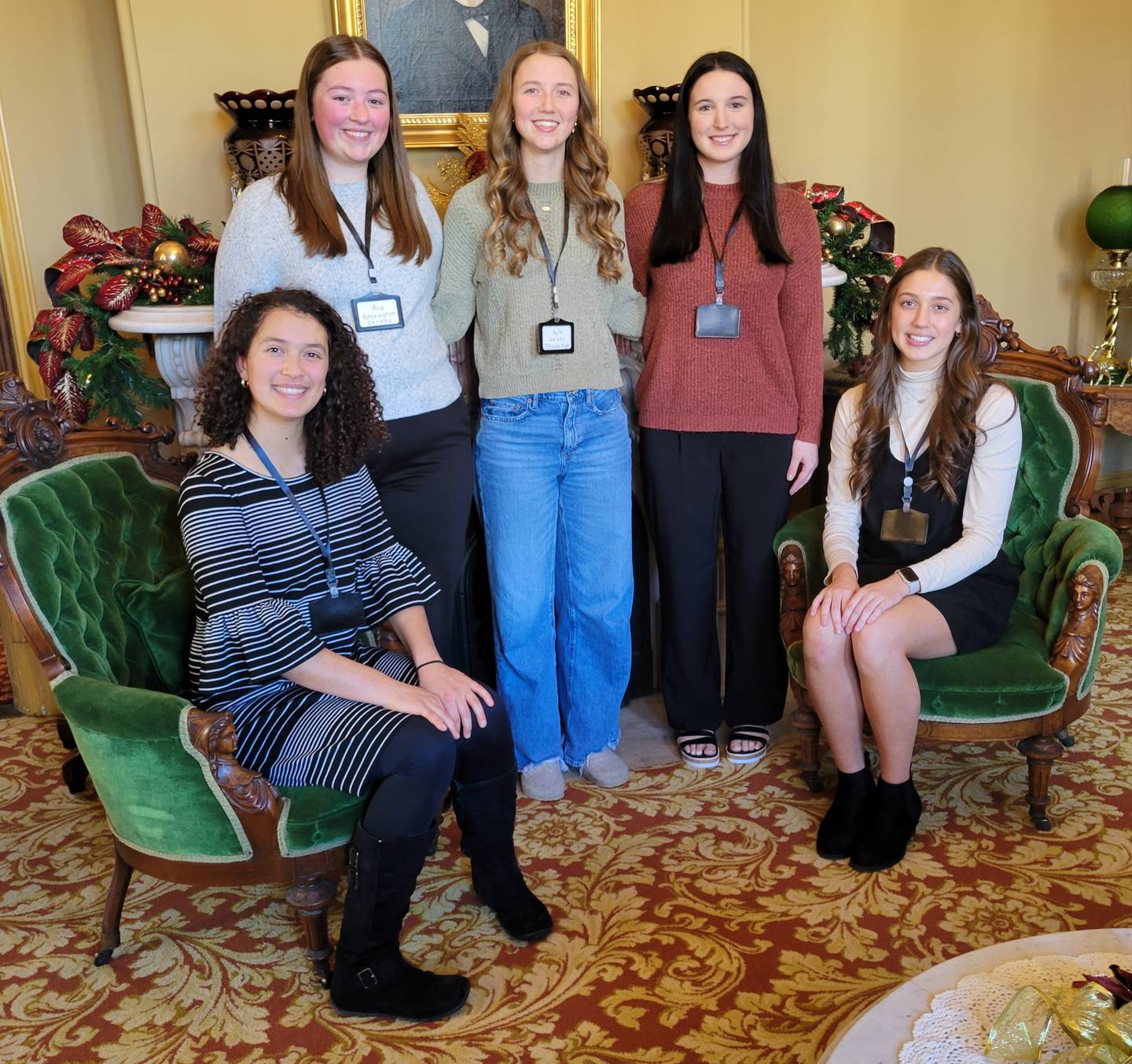The Daughters of the American Revolution Illinois Chapter's Good Citizen Scholarship finalists are (front front left), Seneca's Clara Bruno, Serena's Ava Rosengren, Ottawa's Ayla Dorsey, Marquette's Makayla Backos and Streator's Ella Park. Absent was Woodland's Ayden Radke.